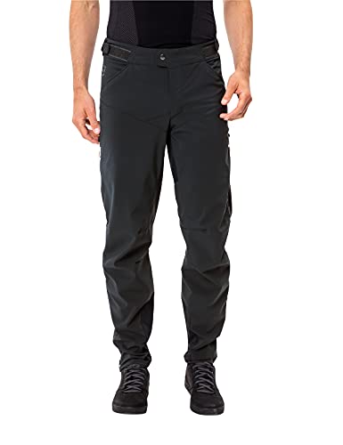 Foto von VAUDE Qimsa Softshell Pants II Fahrradhose Herren, Winddichte Softshellhose Herren für Ganzjahres-Biker, Fahrradhose Winter Herren atmungsaktiv & wasserabweisend – in Schwarz, Größe: XL