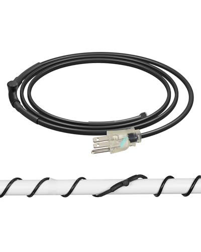 DEWENWILS 3FT Heat Tape for Water Pipes, 120V Heat Tape for Pipes at -40°F, Pipe Heat Tape with Thermostat, Pipe Heat Tape, CSA/ETL Listed