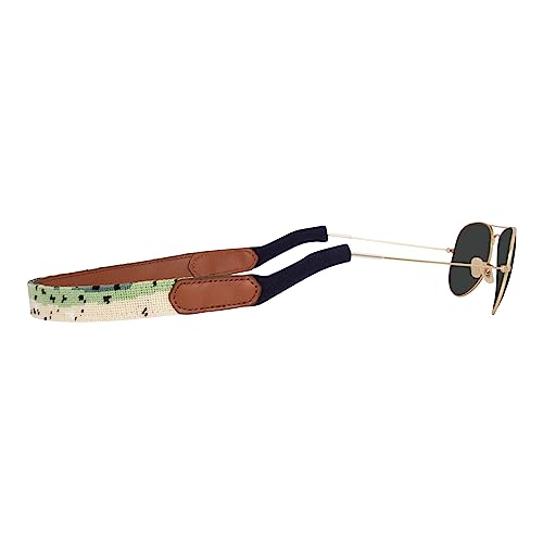 Image of Leather Hand-Stitched Needlepoint Sunglass Strap Retainer