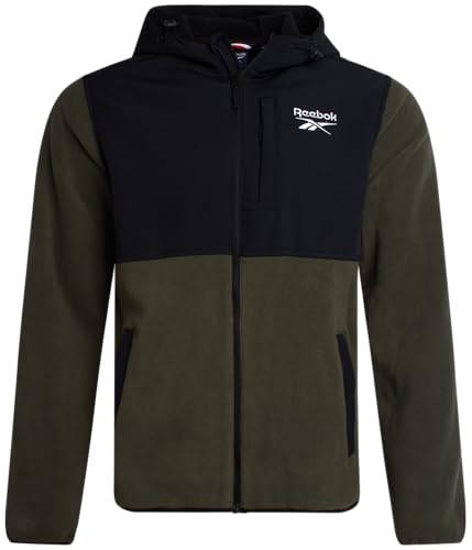 Reebok Mens Jackets - Lighweight Polar Fleece Jacket Zip Up