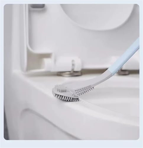 Brosse de toilette murale blanche avec support suspendu sans angle mort - 7