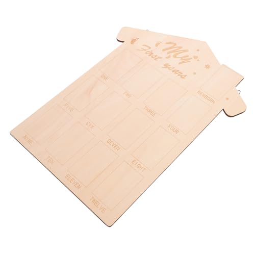 Totority Wooden Keepsake Picture Frame for Birthday Photo Board Nursery Decoration Compact Design for Displaying Cherished Memories