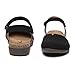 Athlefit Women's Closed Toe Sandals Comfort Cork Footbed Arch Support Flat Sandals Black Size 8.5