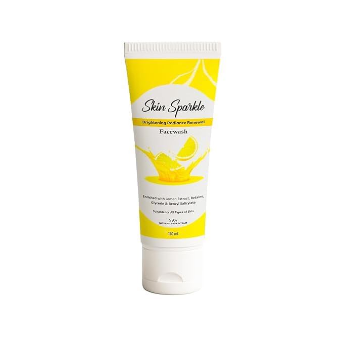 Lemon Facewash Enriched with Lemon Extract, Betaine, Glycerin & Benzyl Salicylate Naturally Glowing Skin Suitable for All Types of Skin -120ML