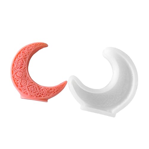 yanwuwa Moldes de silicona de fundición de animales para bricolaje, aromaterapia, decoración del hogar, moldes de luna para hacer adornos de resina
