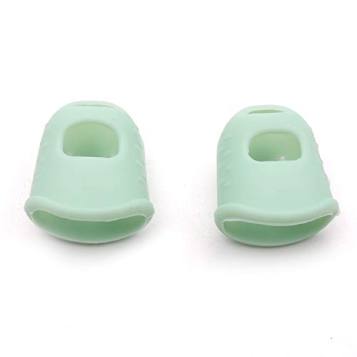SHUAIGUO 2 piezas de protectores de silicona para dedos Kalimba para principiantes Kalimba Verde grande