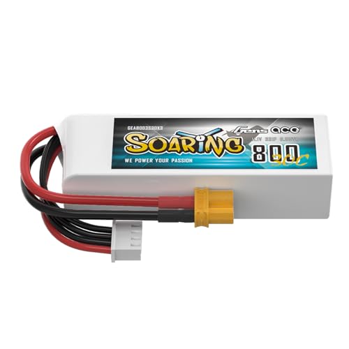 Gens ace 3s Batería Lipo 800mAh 11.1V 30C Soaring con XT30 para planeadores RC Avión, Helicóptero, Quadcopter, Coche, Barco, Hobby