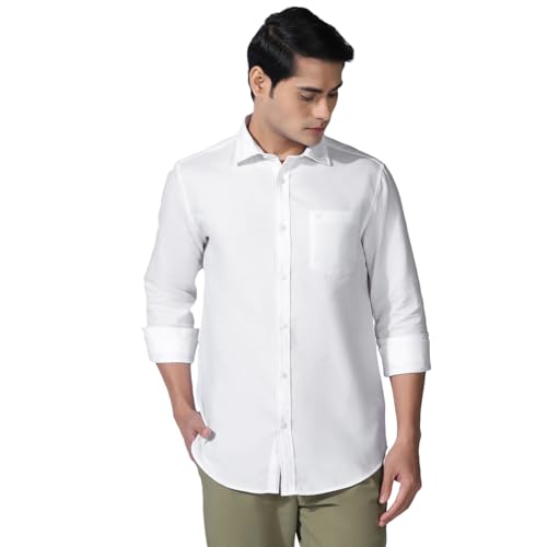 Image of blackberrys Men Solid Shirt with Structured Design, Full Sleeves and Clean Finish | Designed for Office Routine, Workplace Styling and Professional Settings