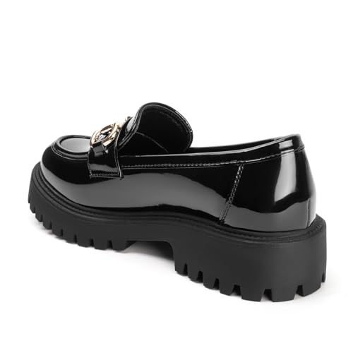 Image of MUSSHOE Loafers for Women Platform Chunky Comfortable Slip-On Womens Loafers Fashion Business Work Dressy Casual Shoes