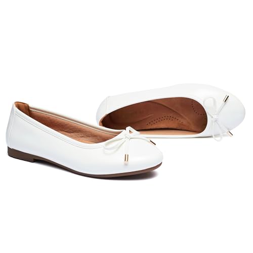 Women's Shine Ballet Bow Dressy Flats Round Toe Slip On Foldable Flats Dress Work Shoes for Business Casual Office 7