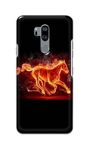 Image of PRINTFIDAA Printed Hard Back Cover Case for LG G7 ThinQ | LG G7 Plus Back Cover (Fiery Horse) -112