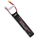 Bos-Lipo Airsoft Batería Lipo 7,4 V 1100 mAh 25C 2S Batería de litio para Airsoft Gun Pistola Rifle G36C CAR15 MP5A5 M249 MC51 FNP90 G3A4 (XT30)