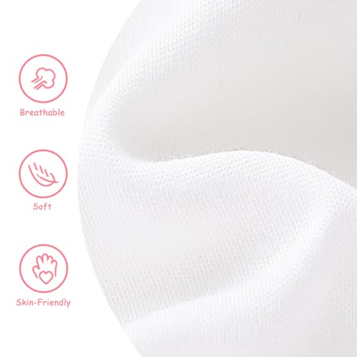 Baby Girl Long Sleeve Bottom Shirt, Toddler Girls White Tops Innerwear,Fall Girl Top, Basic Cotton Tops3