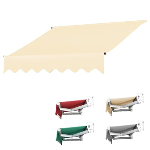 Sonnenschutzstoff für 4 x 3 m große Markisen, anthrazitfarben, wasserabweisend und reißfest, Sonnenschutzstoff, Segeltuch für Markisen (Beige, 2 x 1,5 m), langlebige und stilvolle Schattenlö