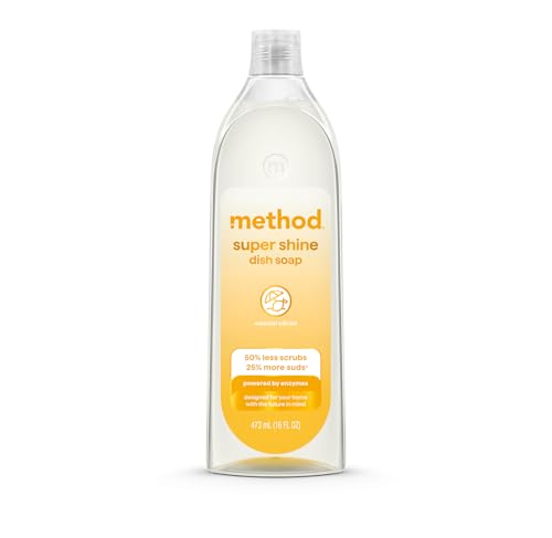 Method Super Shine Liquid Dish Soap Powered by Enzymes Coastal Citron Scented 16 fl oz