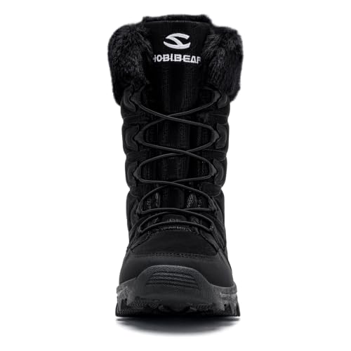 Image of HOBIBEAR Kids Winter Snow Boots Waterproof Outdoor Warm Faux Fur Lined Shoes