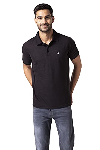 Image of Allen Cooper Black Polo Tshirts for Men