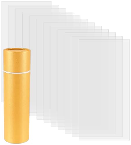 DOVEKERY 12 Stücke Mylar Schablonenblätter 30.5 * 61cm Mylar Folie Schablonen Mylarfolien Halbtransparent Stencil zur Verwendung mit Silhouette-Maschinen 7 Mil