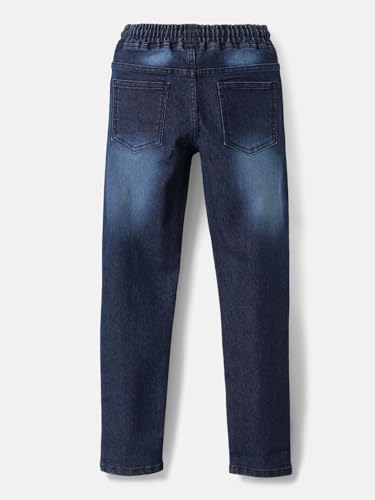 Image of Urbano Juniors Boys Mid Rise Regular Fit Washed Denim Jogger Jeans Stretchable