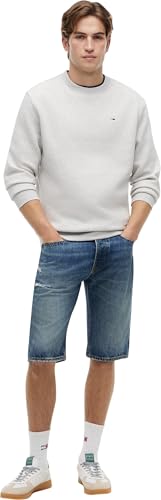 Tommy Jeans Tjm Reg S Flag Crew Dm0Dm20741, Felpa Pullover, Uomo, Grigio (Silver Grey Heather), Xxl - 4