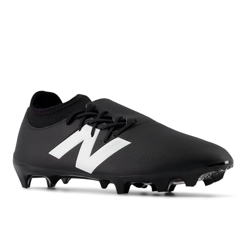 New Balance Unisex Furon Dispatch FG V7+ Soccer Shoe, Black/White/True Red, 10.5 US Men