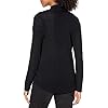 Amazon Essentials Women's Lightweight Long Sleeve Wrap High/Low Knit Top, Black, X-Large