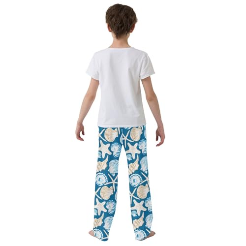 Sea Shells Vintage Style Boys Pants for Kids Jogger Pants with Pockets S-XL3