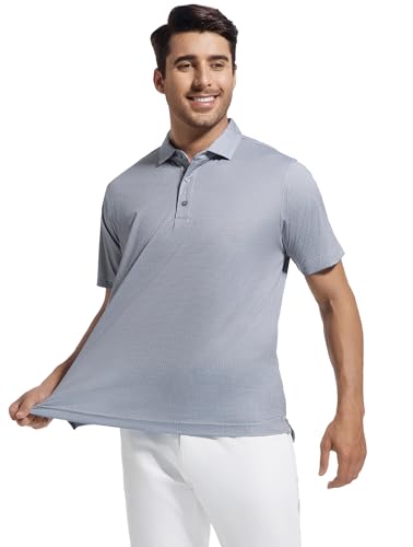 Esabel.C Mens Golf Shirts Print Moisture Wicking Short Sleeve Performance Dry Fit Stretch Active Polo Shirts for Men4