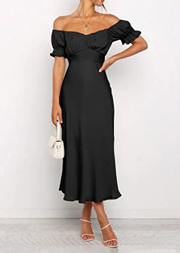 Image of KIRUNDO Women's Satin Summer Wedding Guest Cocktail Dress