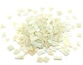 Lanyani Glass Mosaic Tiles for Art Crafts, 4 Shapes Mixed Tiffany Stained Glass Pieces, 200 Pieces, Square/Rectangle/Diamond/Triangle, Beige