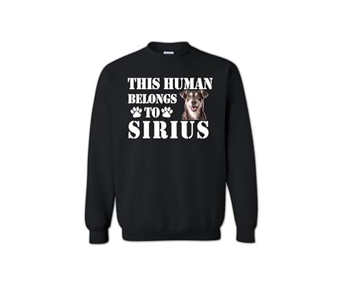 This Human Belongs To Sweatshirt, Family Pet Custom Image Sweatshirt, Customized Picture Dog Sweatshirt, Animal Lover Gift Sweatshirt, Cute Animal Owner Sweatshirt4