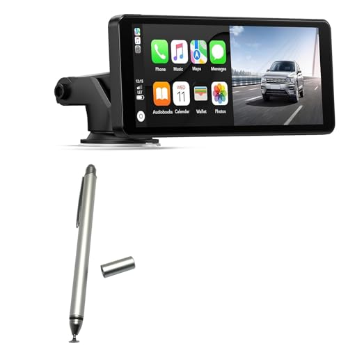 BoxWave Stylus Pen Compatible with Lamtto RC09 - DualTip Capacitive Stylus, Fiber Tip Disc Tip Capacitive Stylus Pen - Metallic Silver