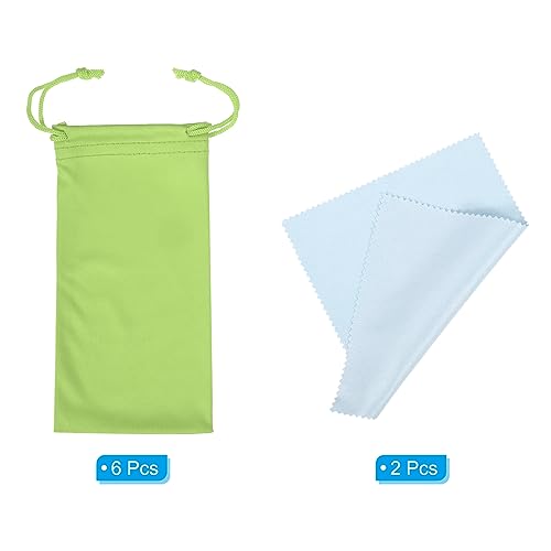 Image of PATIKIL Microfiber Glasses Bag, Sunglasses Pouch Eyeglass Bag Soft Sunglass Case with Eyeglasses Cleaning Cloth