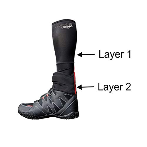 Jettribe Water Sport Socks | 2 Layers | Compression Lycra | Keeps out Rocks | Jet Ski Accessories | Spartan Run3