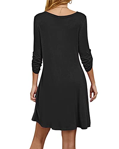 Image of MISFAY Women's Summer Spaghetti Strap Casual Swing Tank Beach Cover Up Dress with Pockets