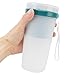 Mini blender kubek, przenośny 300 ml elektryczny sokowirówka kubek łatwe czyszczenie ostrza ze stali nierdzewnej 1500 mAh do podróży (zielony)