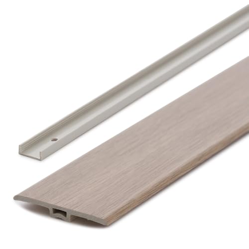 TOMOYASU フロアタイル用 見切り材T型 受け材U字クリップセット 240cm ナチュラルウッド T型4本+U型4本 C-F-3 CSZ ジョイント用 4〜5mm厚対応