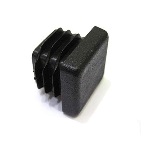 Image of 8pcs Pack: 20mm Square Black Plastic End Cap (for Hole Side Size from 19 /32 to 23 /32, incl. 5 /8 inches), Furniture Finishing Plug