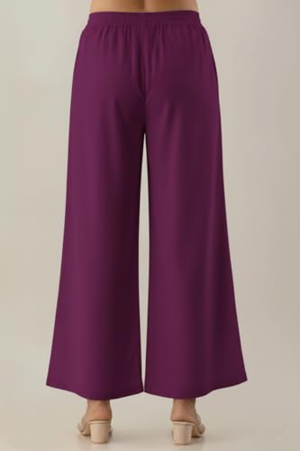 Image of Moirai Super Soft Viscose Rayon Palazzo Pants for Women Relaxed & Regular Fit Solid Palazzo for Women & Girls Casual Ethnic Wear