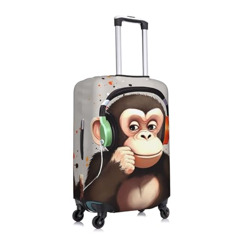 Music Monkey Luggage Cover for Suitcase Tsa Approved, Washable Suitcase Protector Fits 18-32 Inch Anti-scratch Suitcase Cover Carry on Luggage Sleeve Travel Baggage Cover3