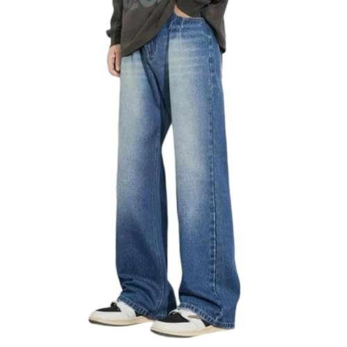Men's High Stretch Jeans Micro Flared Denim Pants Wide Leg Casual Streetwear Trousers Winter Clothing