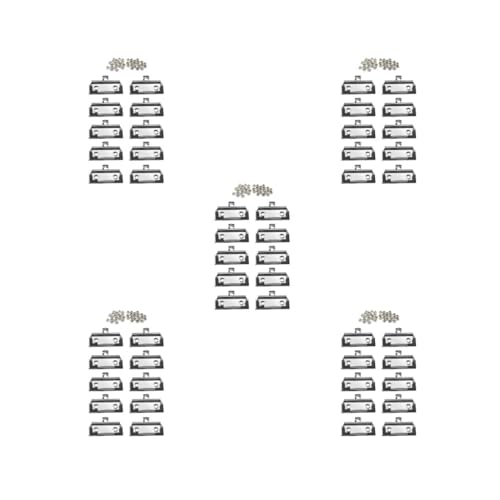 Presse-papiers clips de fixation profil bas par lot de 5 pour dossiers