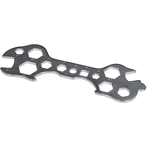 Cycle Repair Steel Wrench Spanner Mountain Bike Portable Multi Functional Repair Tool Kit Multipurpose Hand Tools with Eight Hex Openings 8 9 10 11 14 15 16 and 17mm Diameter (Wrench) Cover