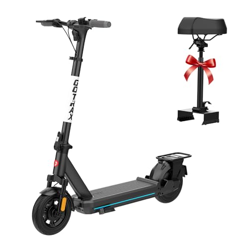 Gotrax Eclipse Ultra Saddle Electric Scooter, 20MPH, 28Miles, Adjustable Handlebar Height, Foldable, Detachable Seat, Cruise Control, Dual Suspension, LED Display, One-step Folding