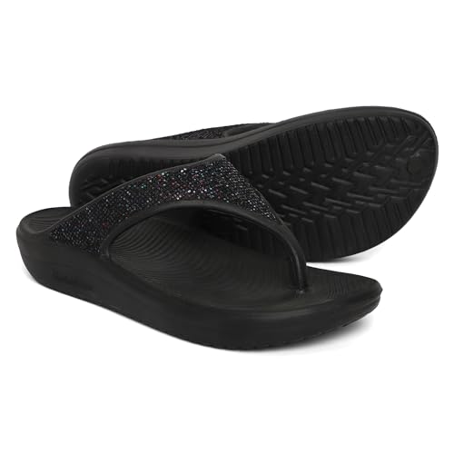 Image of GOLDSTAR SASHA-02 Black Comfortable EVA Waterproof Slippers Flip Flops Chappals Cushioned Sliders Daily Use Slipper Slip-On Slipper /Sliders For Women