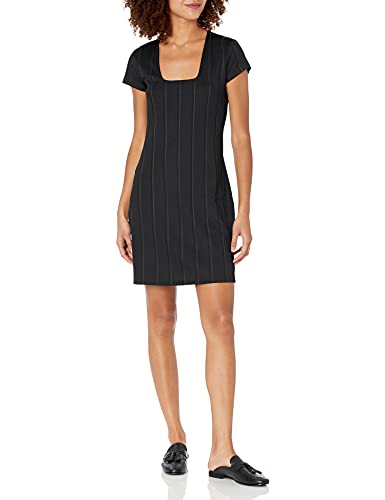 Theory Women's Ss Sq Neck Dr, Black, S #TOP8