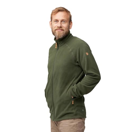 Fjällräven Herren Övik Lite Fleece Jacke, Deep Forest, L