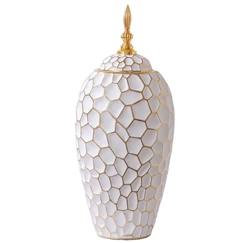 Vase en céramique plaqué or JFDBGU ustensile à fleurs design salon