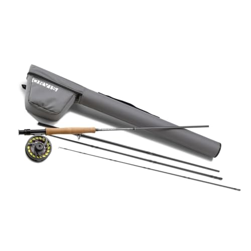 Orvis Clearwater Outfit - Fly Fishing Rod and Reel Combo (8'6' 5-wt) - Balanced, Smooth, and Responsive - Includes Arbor Reel, Fly Line, Backing, 4X Leader & Case