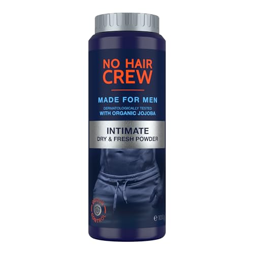 NO HAIR CREW Intimate Powder for Men 100 g Fights Sweat Odour & Chafing